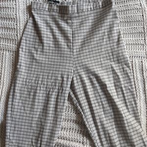 Vintage High-waisted Plaid Trousers